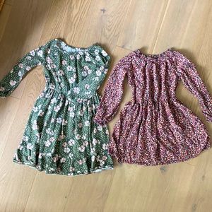 Carter's Kids Long Sleeve Floral Dresses: size 6, set of 2